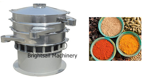Food Grade 50kg / H Vibro Industrial Powder Sifter สำหรับการกลั่นกรองเครื่องเทศ