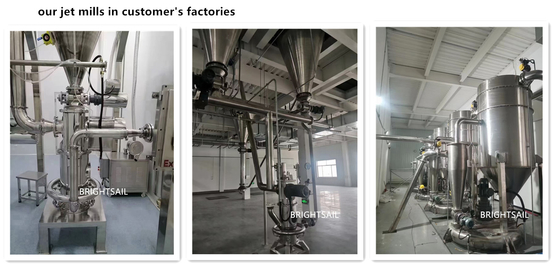 Dye Air Jet Mill Crusher Machine ราคาห้องปฏิบัติการ การบดแนวตั้งแนวราบจาก Brightsail